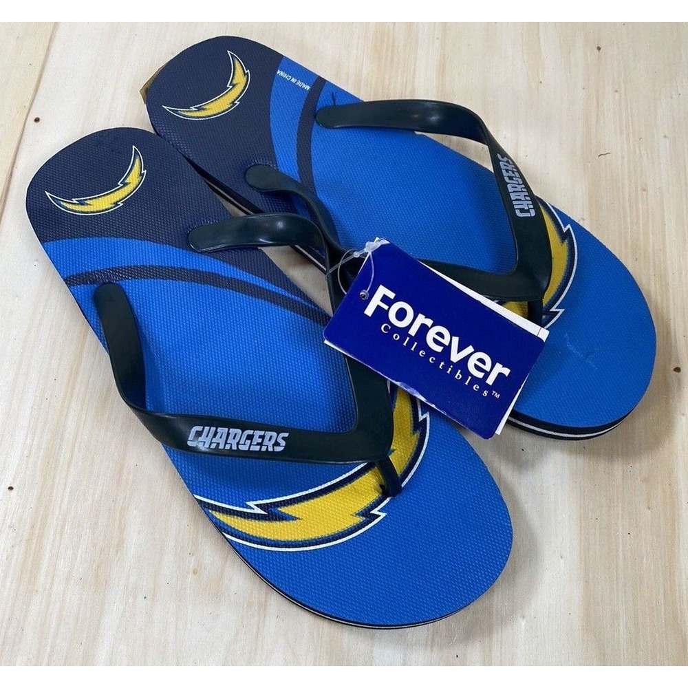 NFL‎ Los Angeles Chargers Flip Flops Team Logo Football NWT Various Sizes